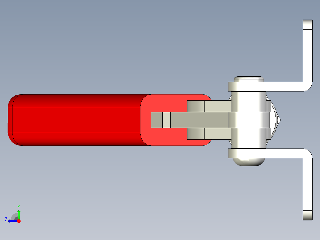 推拉式夾鉗SSP(E)-3D多系列多零件图纸模型右视图