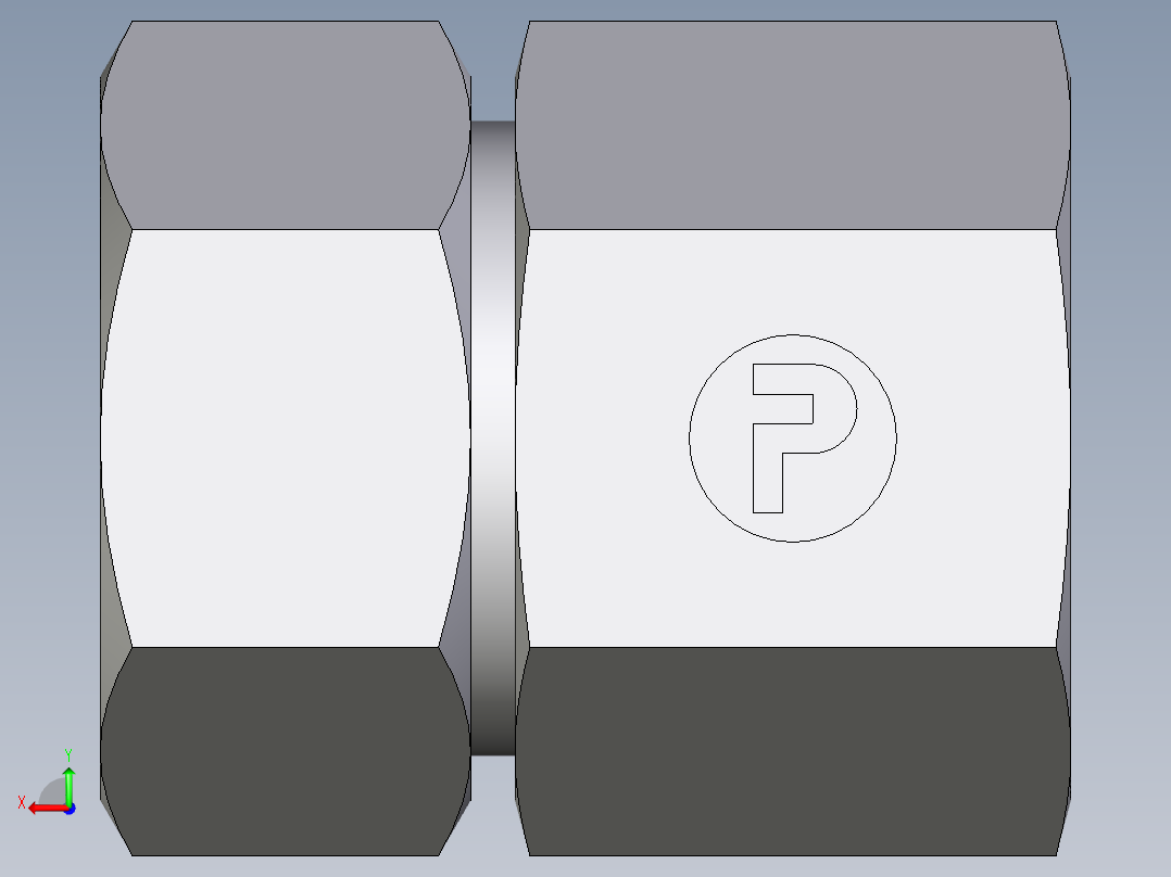 卡套式工业通用硬管接头EO_Swivel_connector_GAI28LRCF后视图