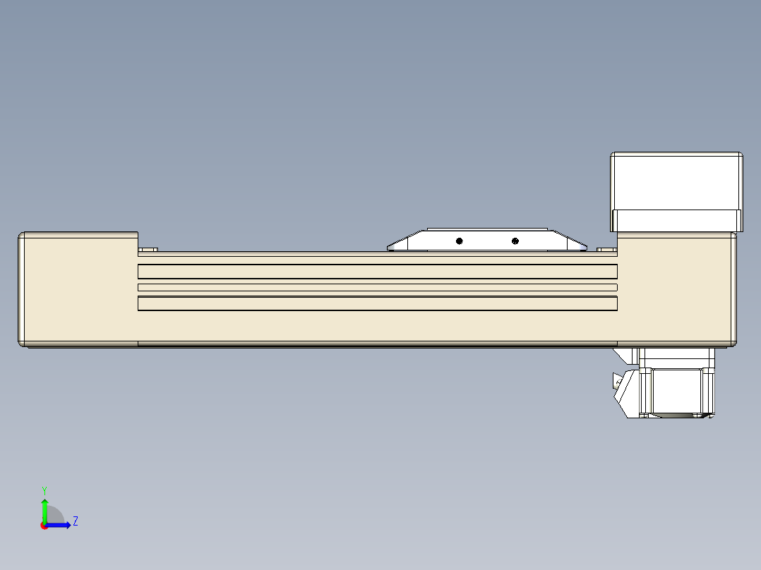 同步带全封闭直线模组TPA-HCB-65S-90-L100-MR-Y-P10-N3左视图