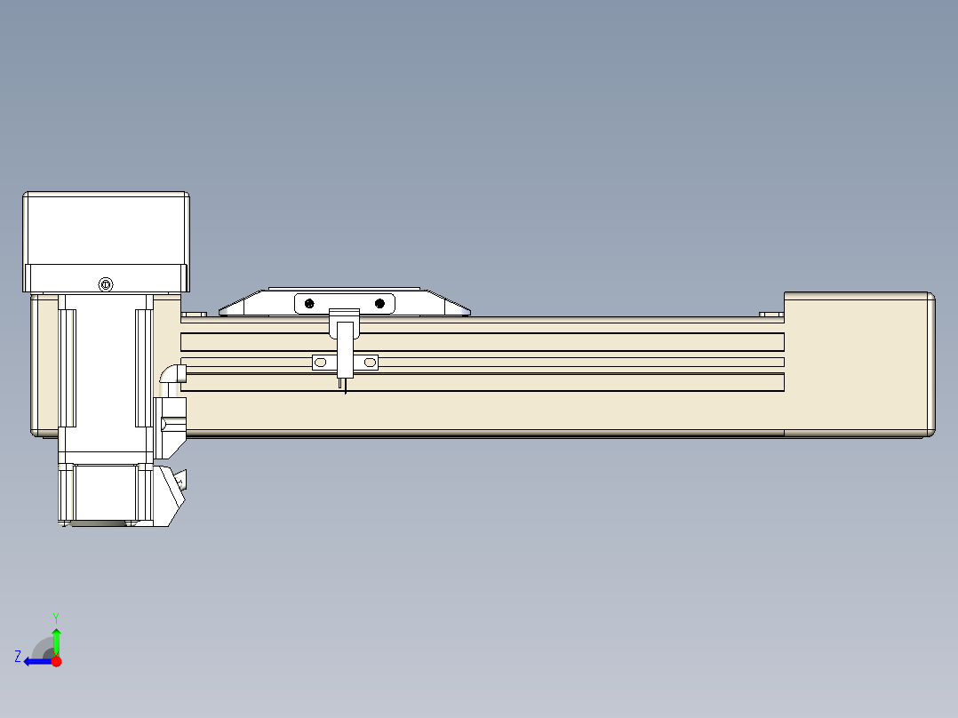 同步带全封闭直线模组TPA-HCB-65S-90-L100-MR-Y-P10-N3右视图