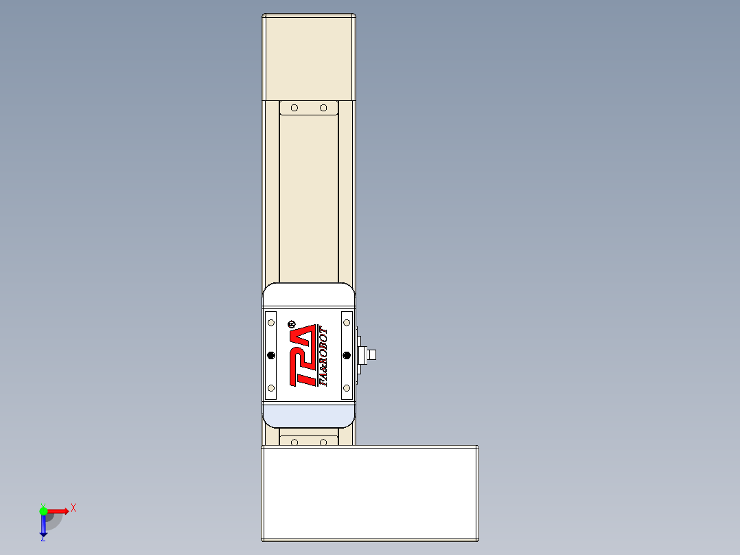 同步带全封闭直线模组TPA-HCB-65S-90-L100-MR-Y-P10-N3俯视图