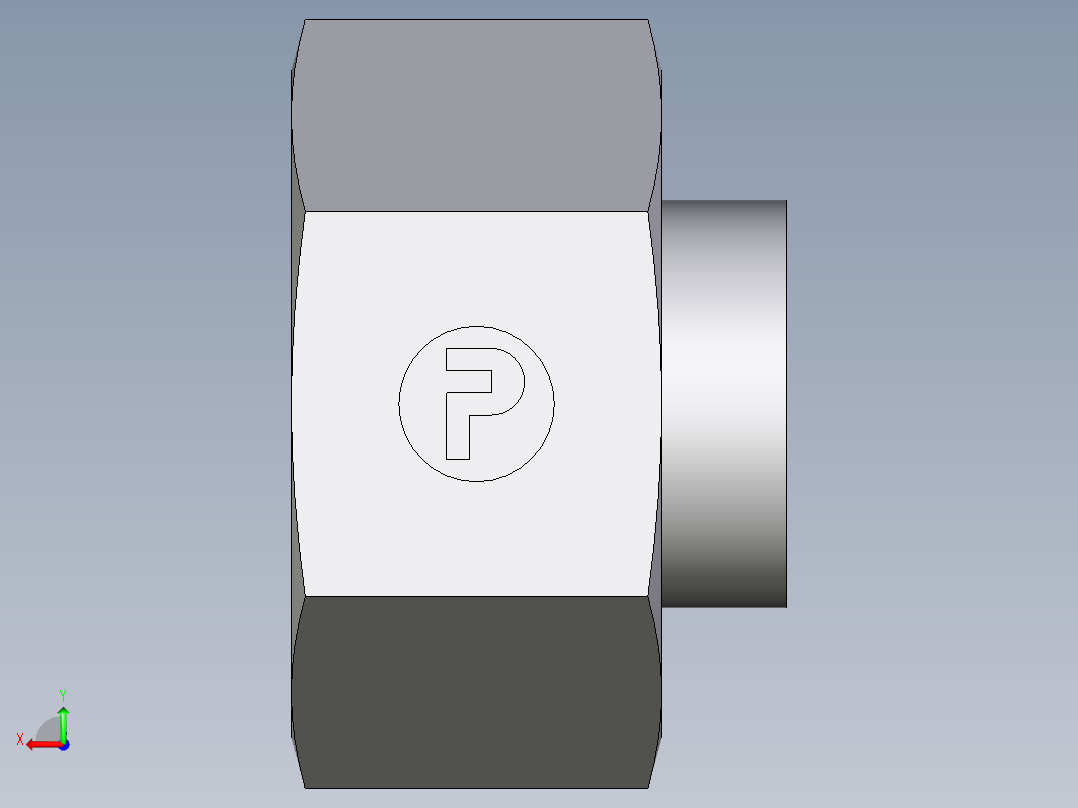卡套式工业通用硬管接头EO_Blanking_plug_with_nut_for_cones_VKAM22LCF后视图