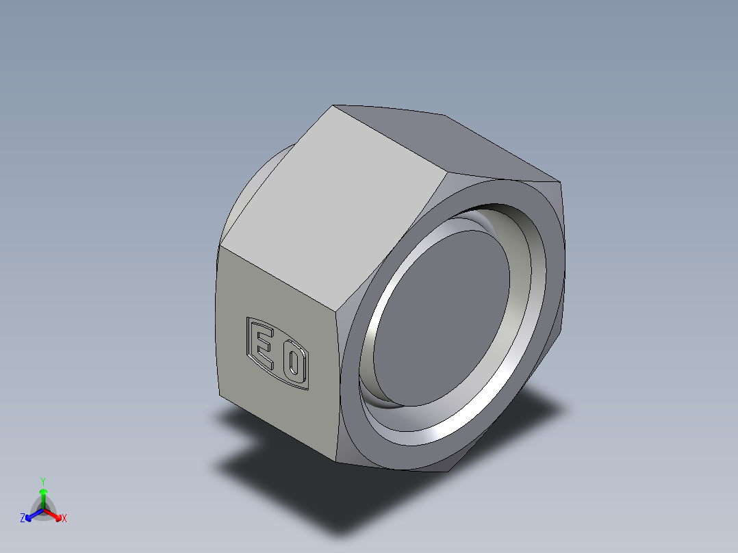 卡套式工业通用硬管接头EO_Blanking_plug_with_nut_for_cones_VKAM22LCF正等轴测图