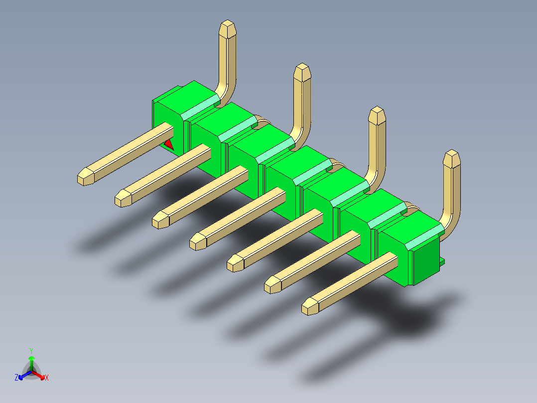 彩色公排针 100mil 2.54mm 系列-DS1022_green_07p_100mil_Type_SMT_R1_rev1.0