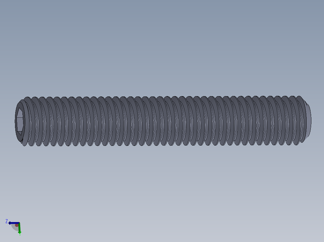 UNC 平头紧定螺钉-UNC SET SCREW 0.500 x3.000.SLDPRT