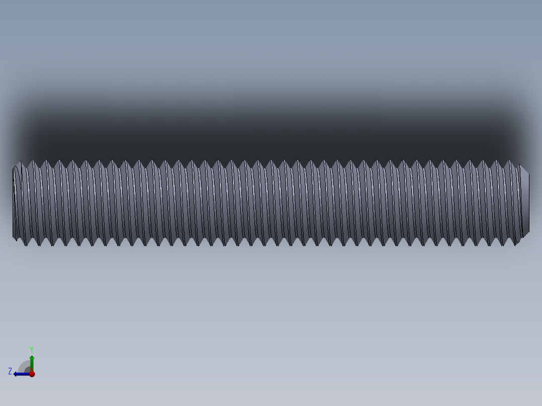 UNC 平头紧定螺钉-UNC SET SCREW 0.500 x3.000.SLDPRT右视图