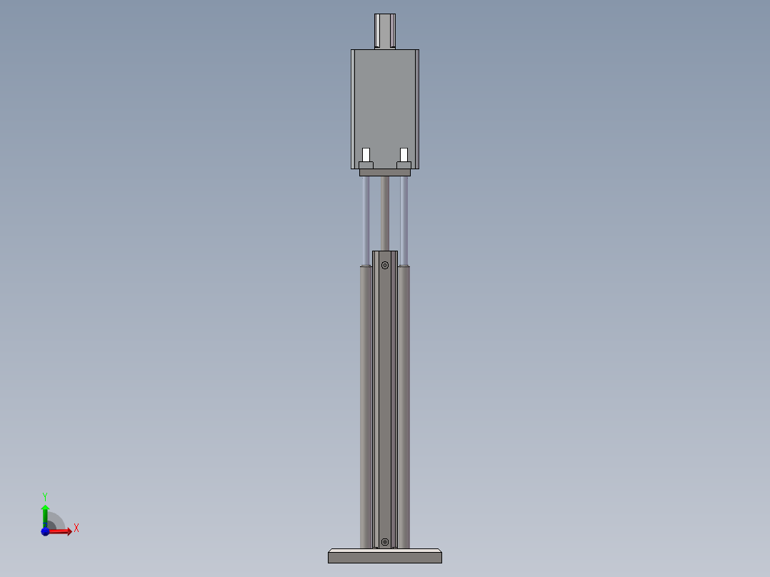 三自由度工业机器人的结构设计图纸+solidworks三维模型+说明书1前视图