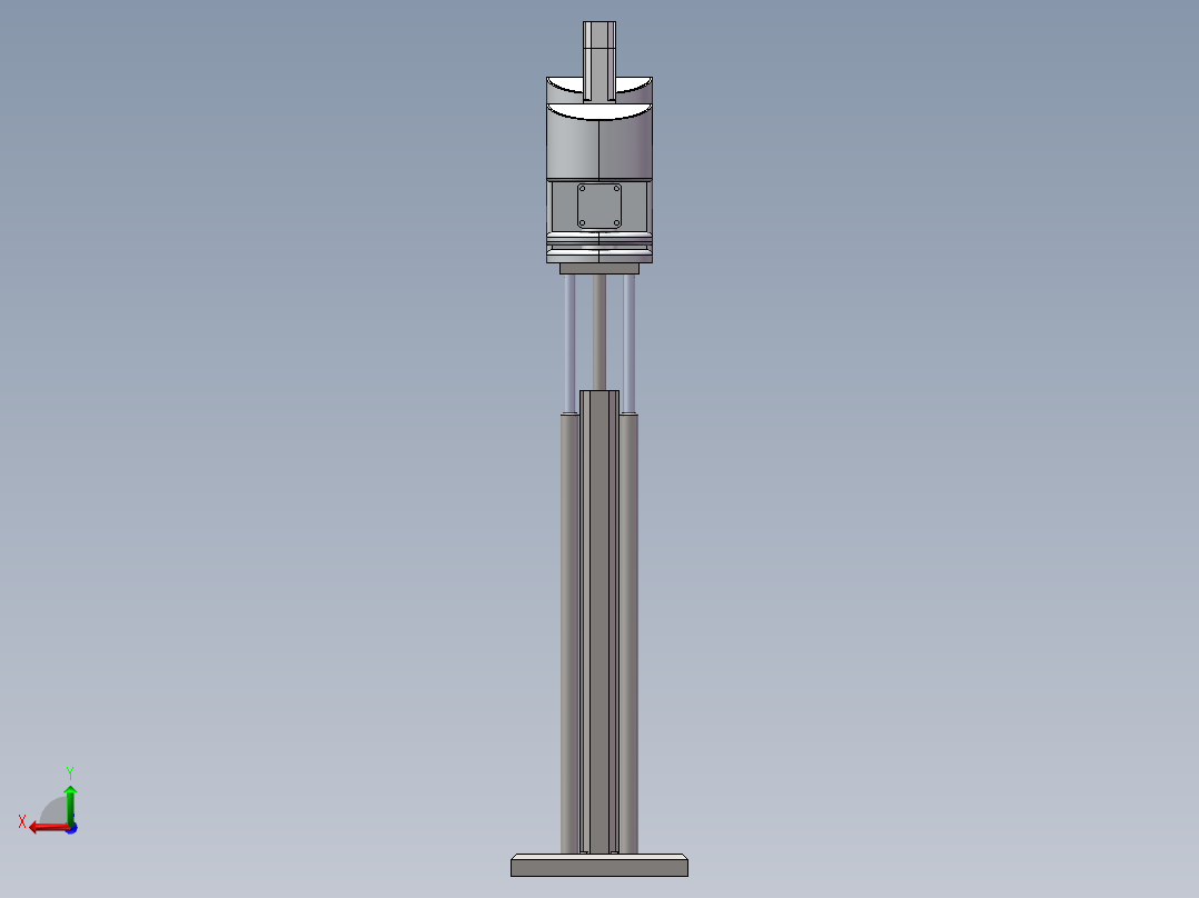 三自由度工业机器人的结构设计图纸+solidworks三维模型+说明书1后视图
