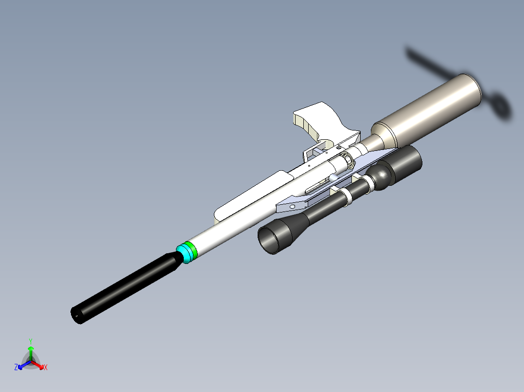 美国秃鹰气步枪pcp三维模型