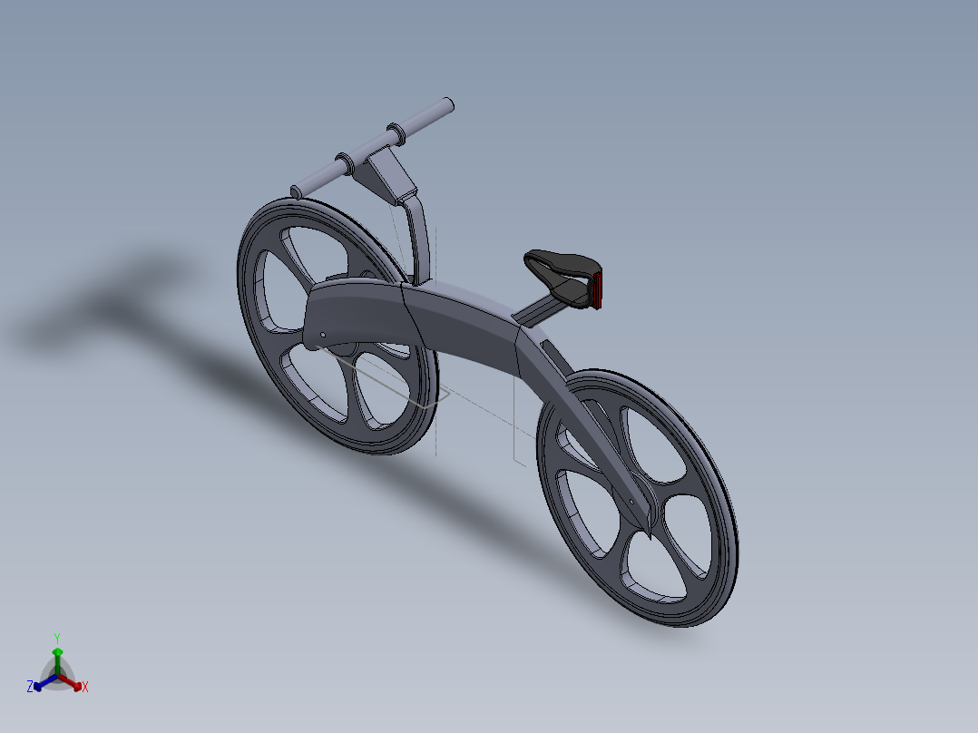 电动自行车 摩托车 (21)正等轴测图