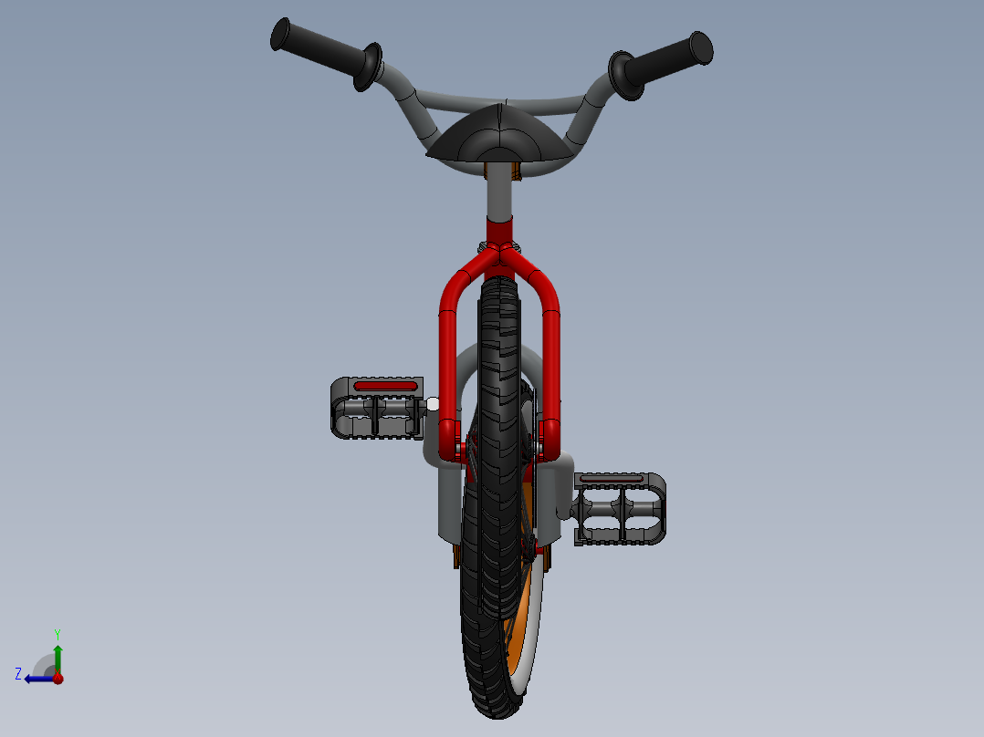 产品设计：自行车右视图