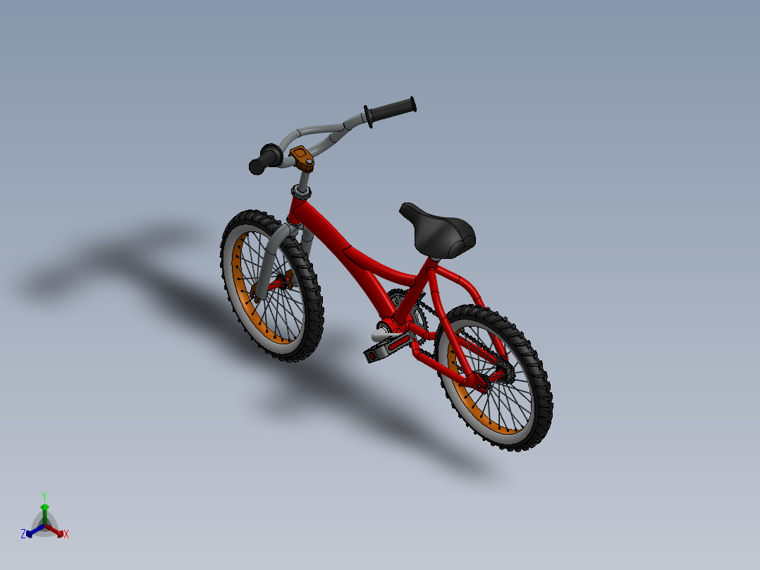 产品设计：自行车正等轴测图