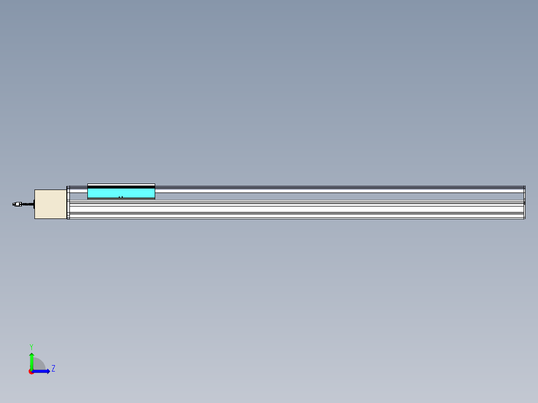 同步带滑台-半封闭B22-L100-C-S1150-R-P75-D3-N5左视图