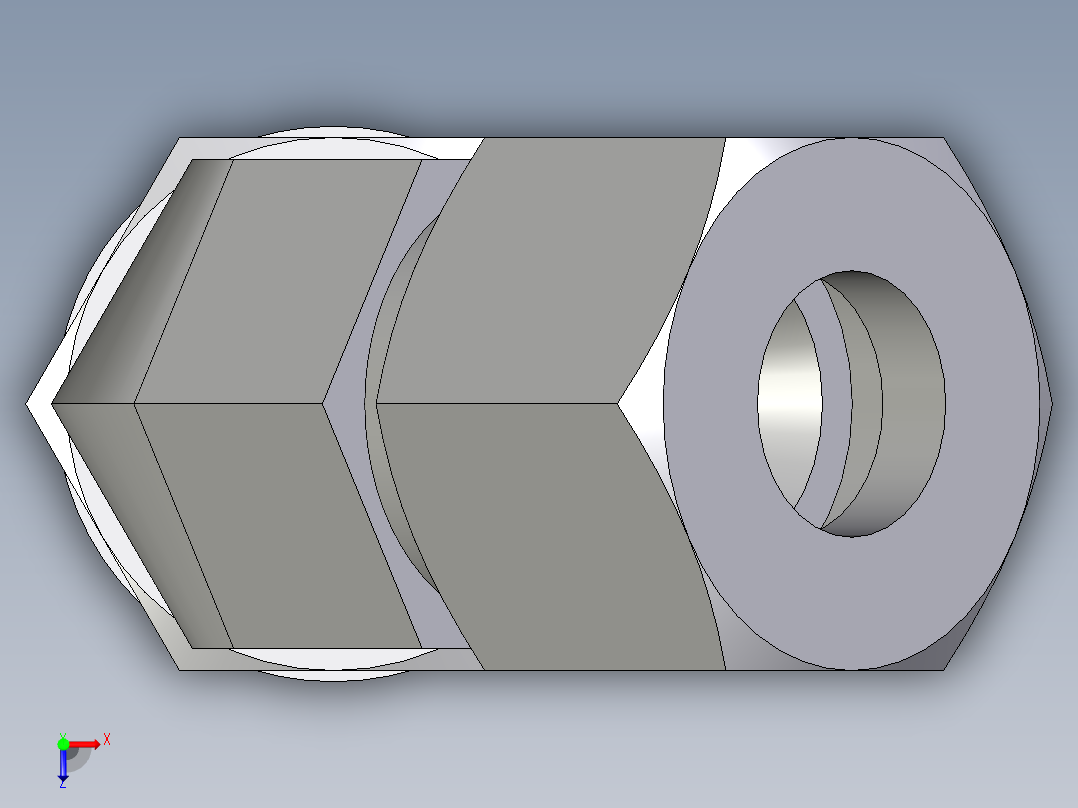 卡套式工业通用硬管接头EO_Adjustable_locknut_45_deg_elbow_VEE12ZSMORCF俯视图