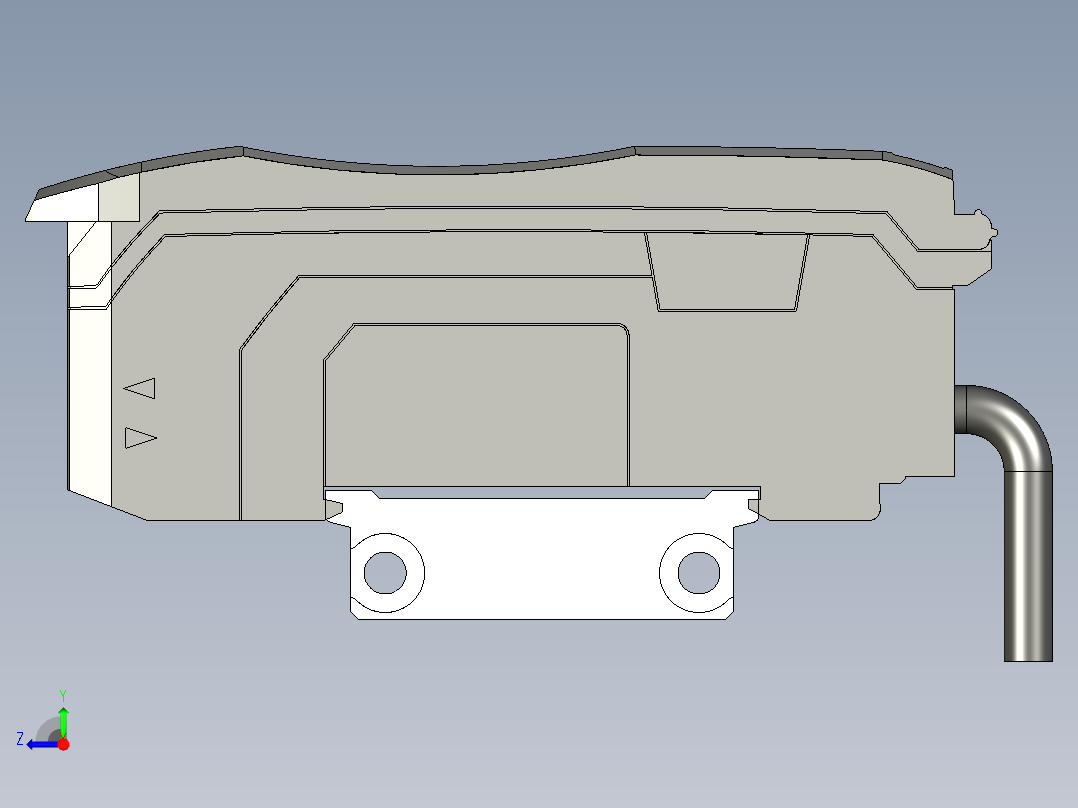 基恩士FS-N11N_11P_13N_13P_kc图纸模型右视图