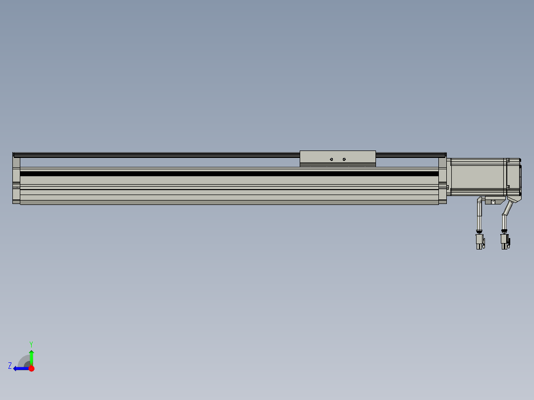 东锦丝杆传动-直线滑台模组DH120-C-400-BC-P400W-C3右视图