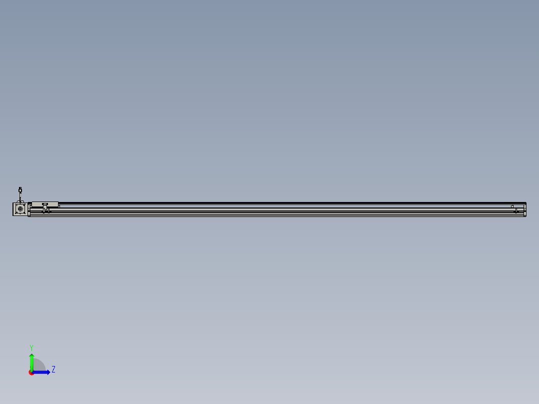 东锦同步带传动-直线滑台模组DH135B-L125-S2400-BL-P400W-C3左视图