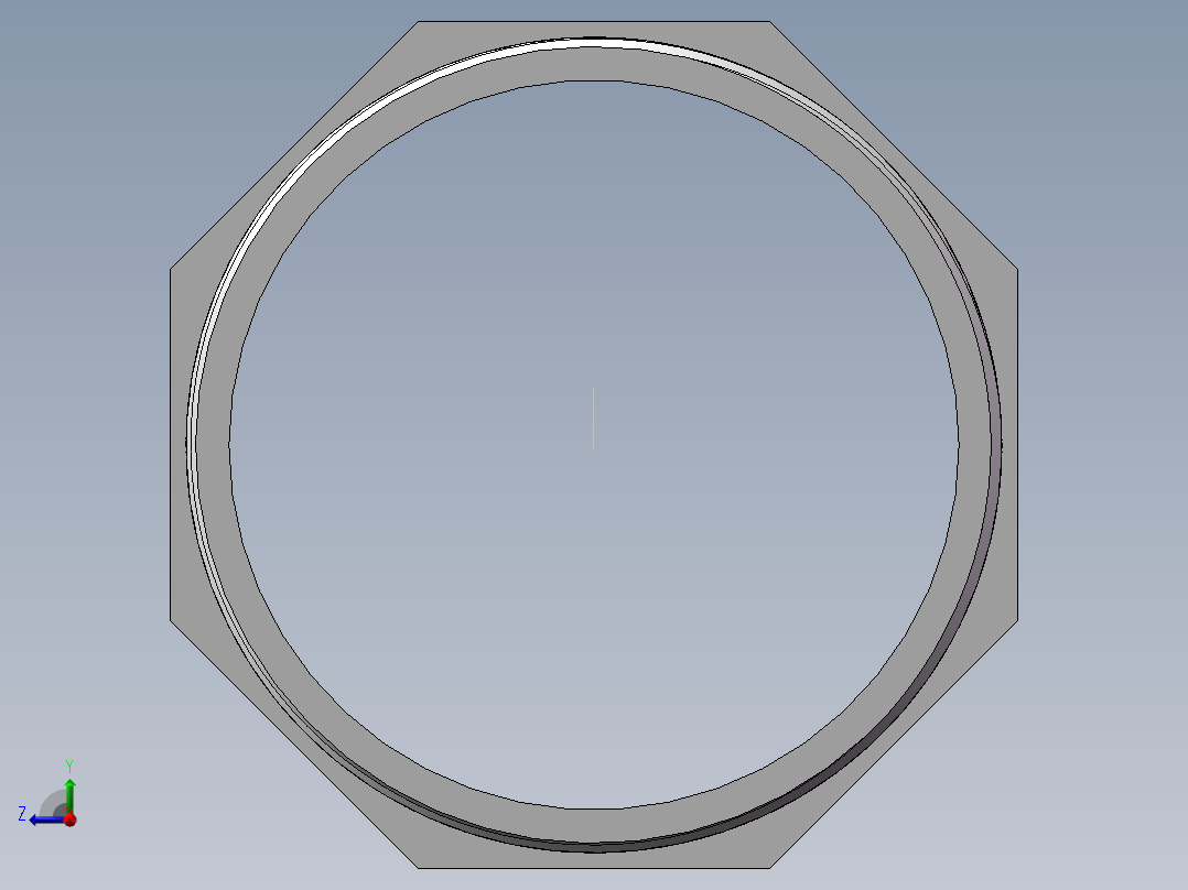 对丝-六角等径 DN80右视图