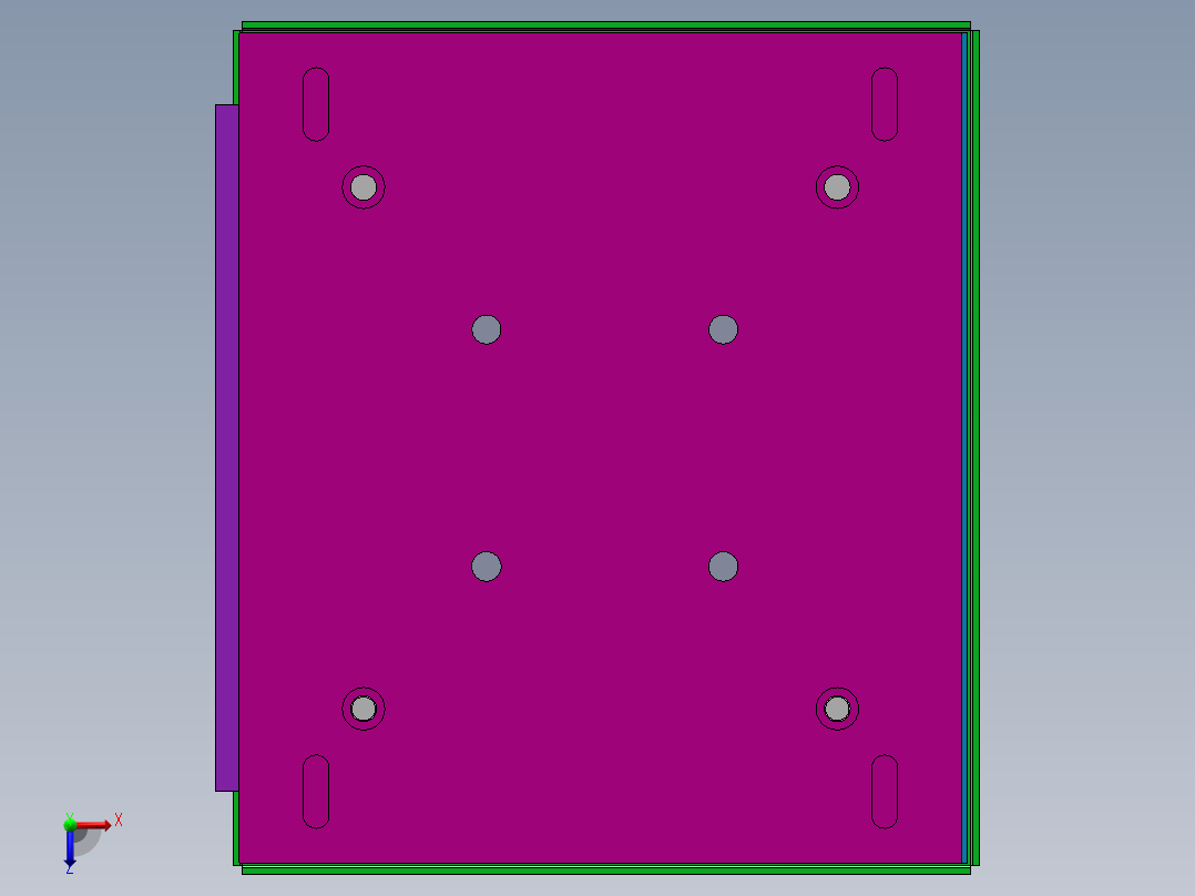 Q064-人民币清分机总体方案设计【三维SolidWorks】俯视图