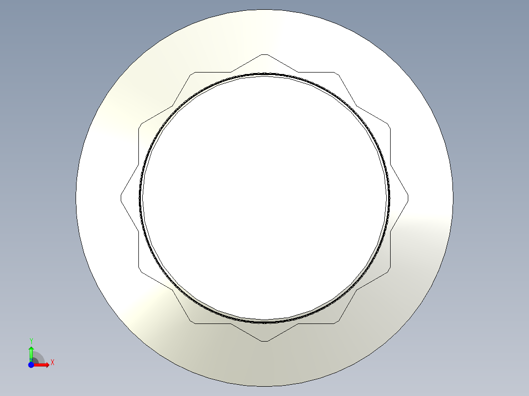 1_4in-28法兰头螺钉-1-4in-28 1long 12-point screws.x_t前视图