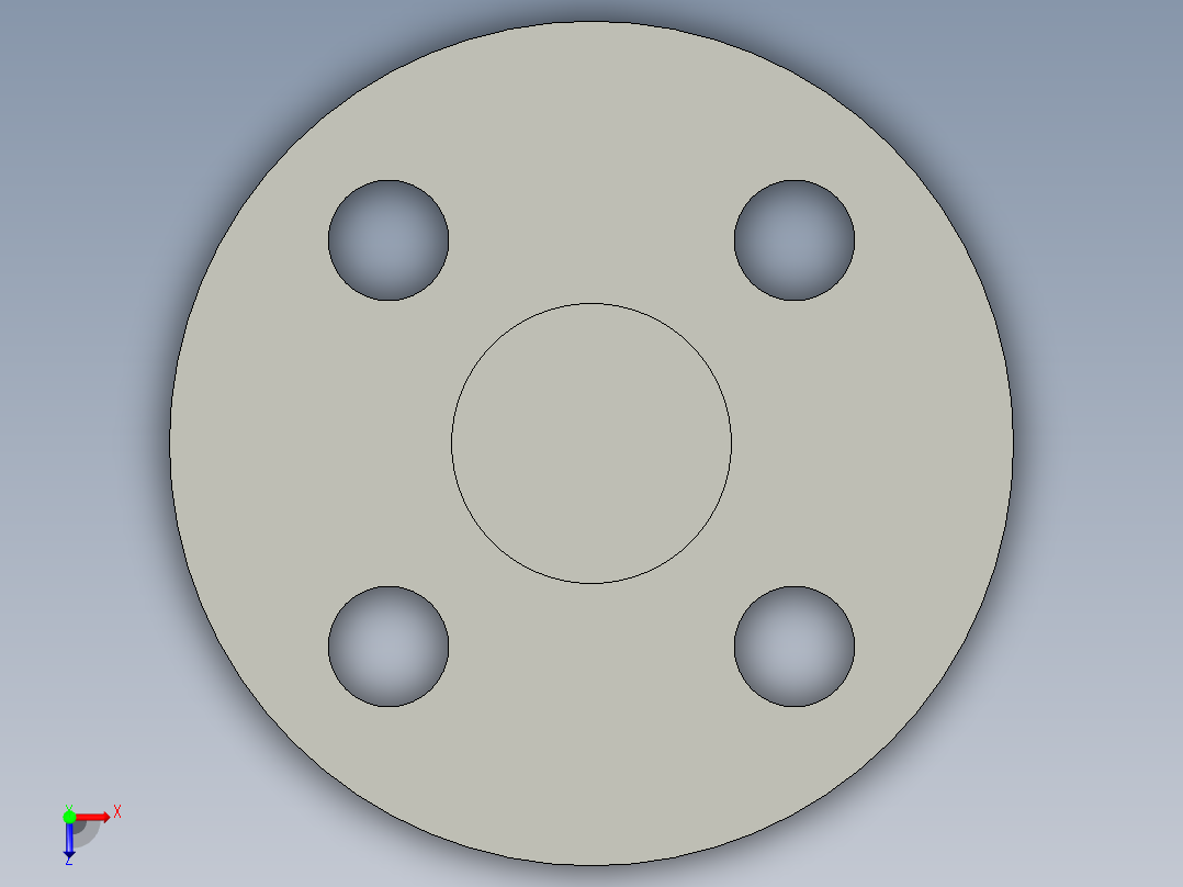船舶管路系统SeaCor_Blind Flange_37J153005_0.5in俯视图