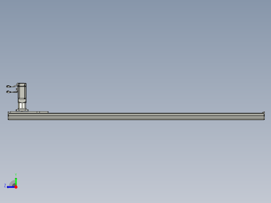 东锦齿条传动DH136G-S1550-BU-减速机+P400W右视图