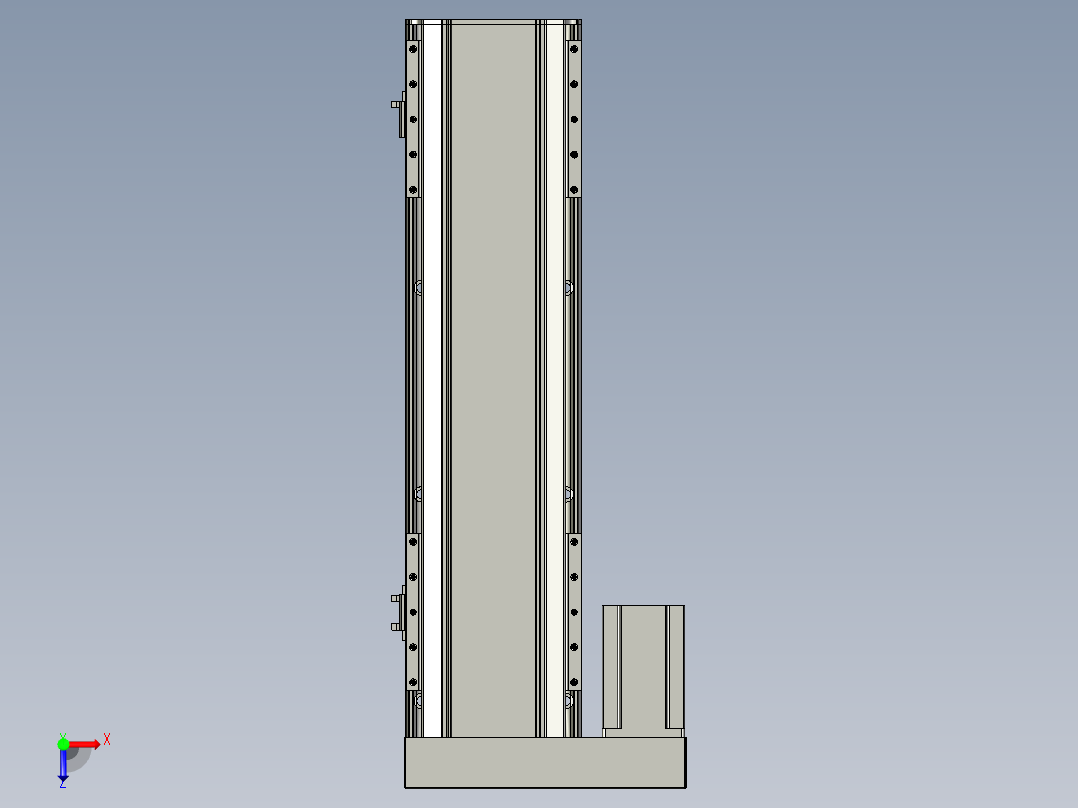 直线模组LHA170-S450-L设计图纸俯视图