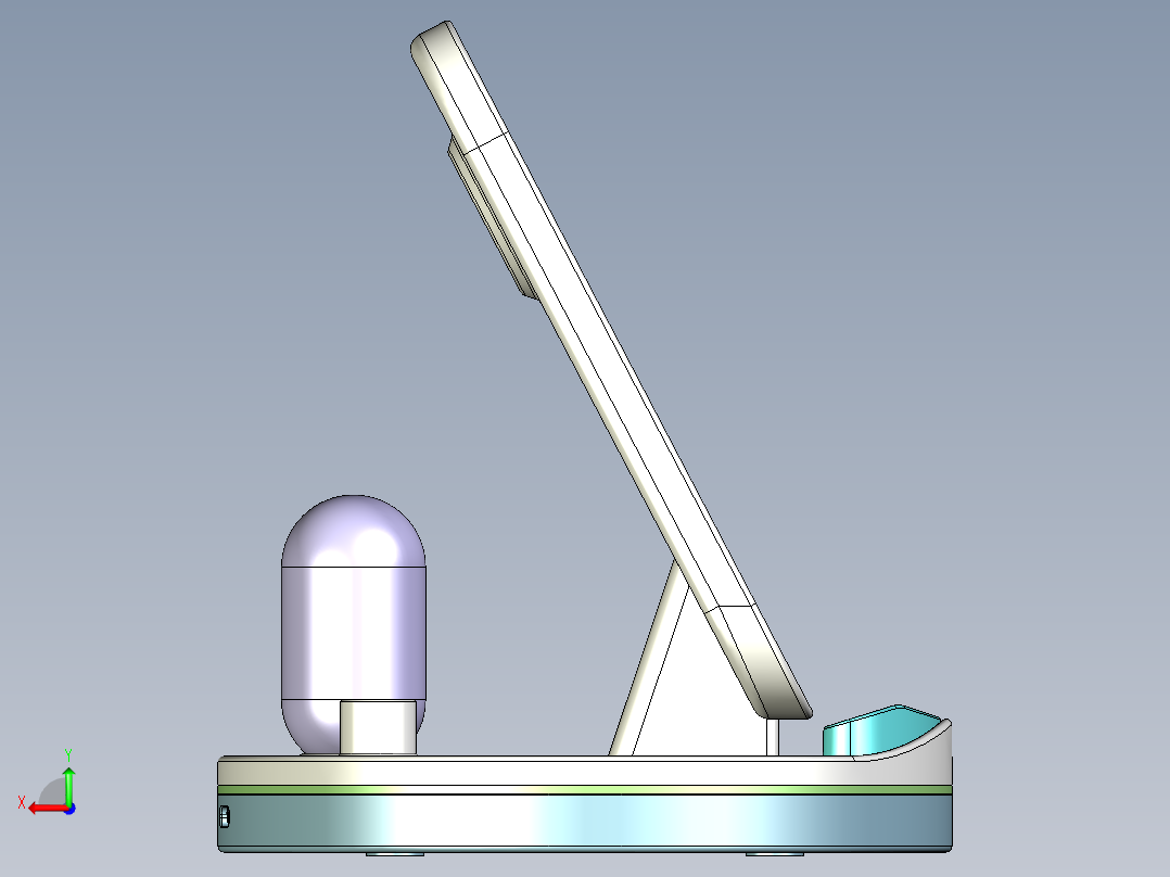 三合一无线充后视图