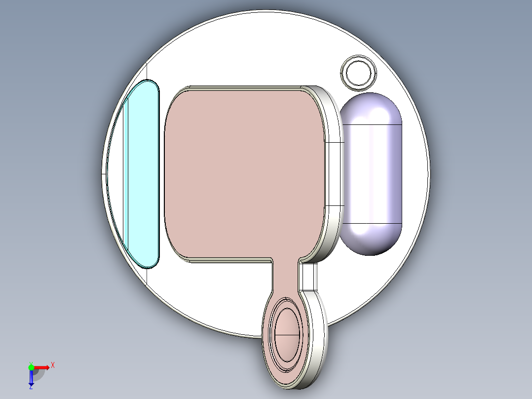 三合一无线充俯视图