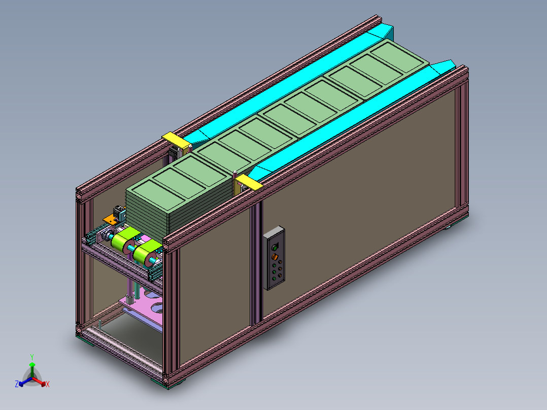 托盘自动供料机sw18可编辑正等轴测图