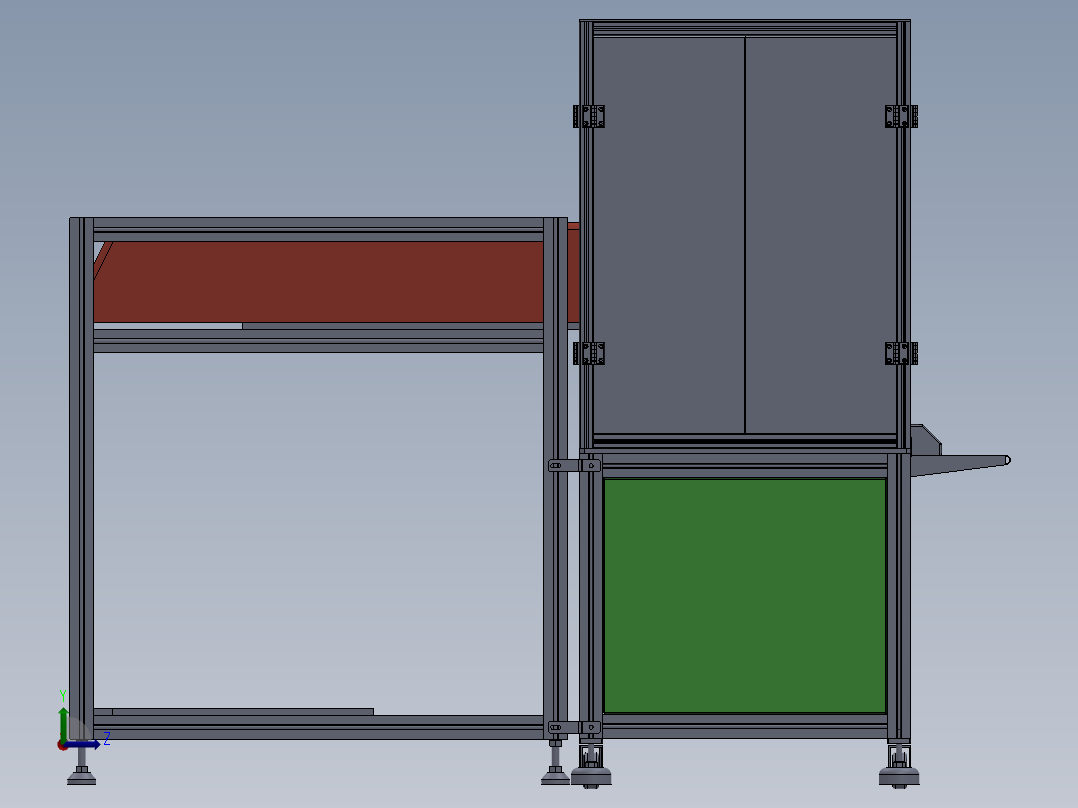 转盘式激光打标机sw11左视图