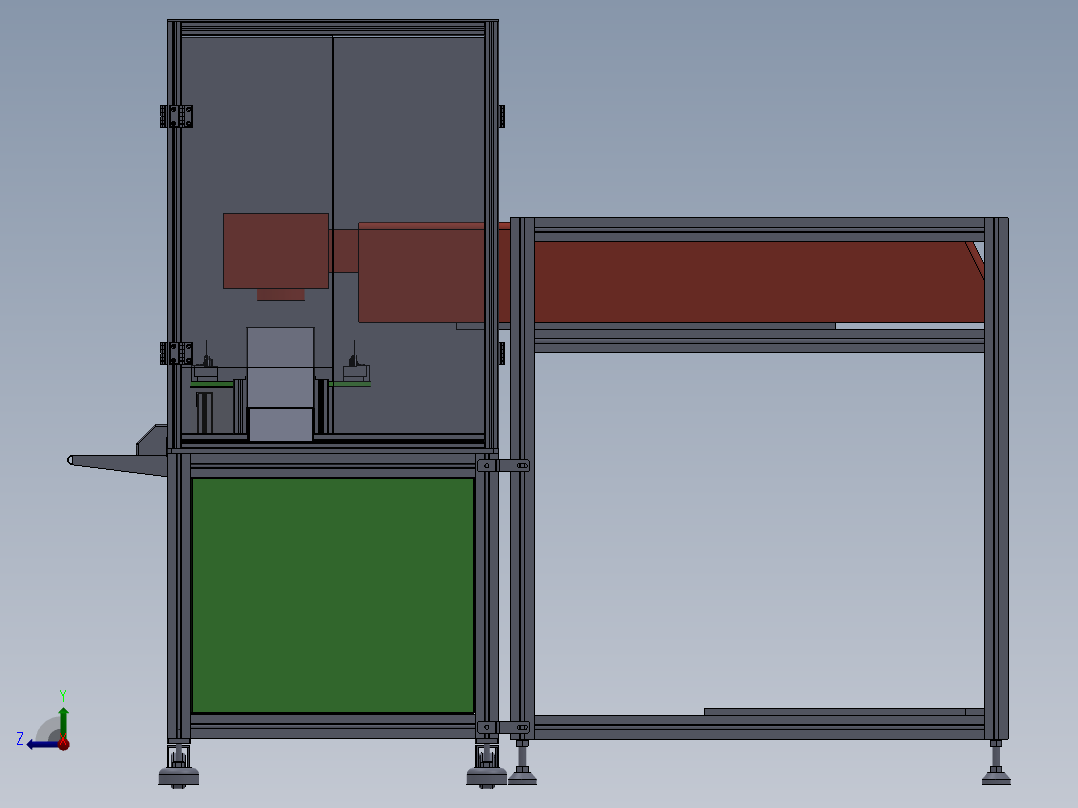 转盘式激光打标机sw11右视图