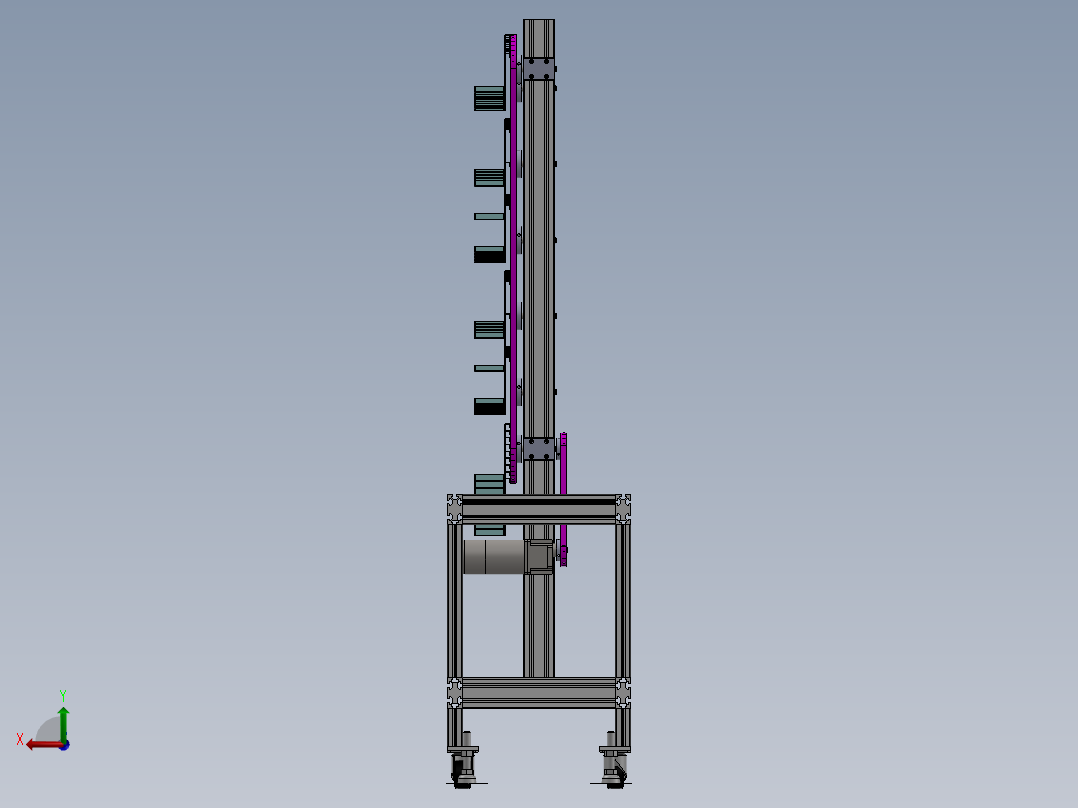 链条输送带sw20可编辑后视图