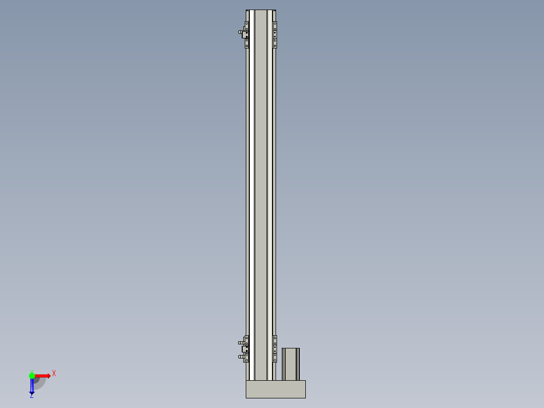 直线模组LHA6-S700-L-100W(16丝杆)设计图纸俯视图