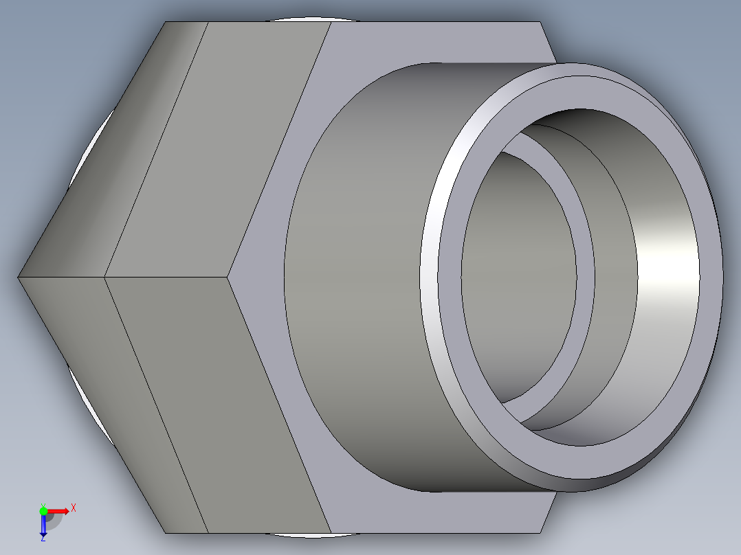 卡套式工业通用硬管接头EO_Adjustable_locknut_45_deg_elbow_VEE30SMOMDCF俯视图