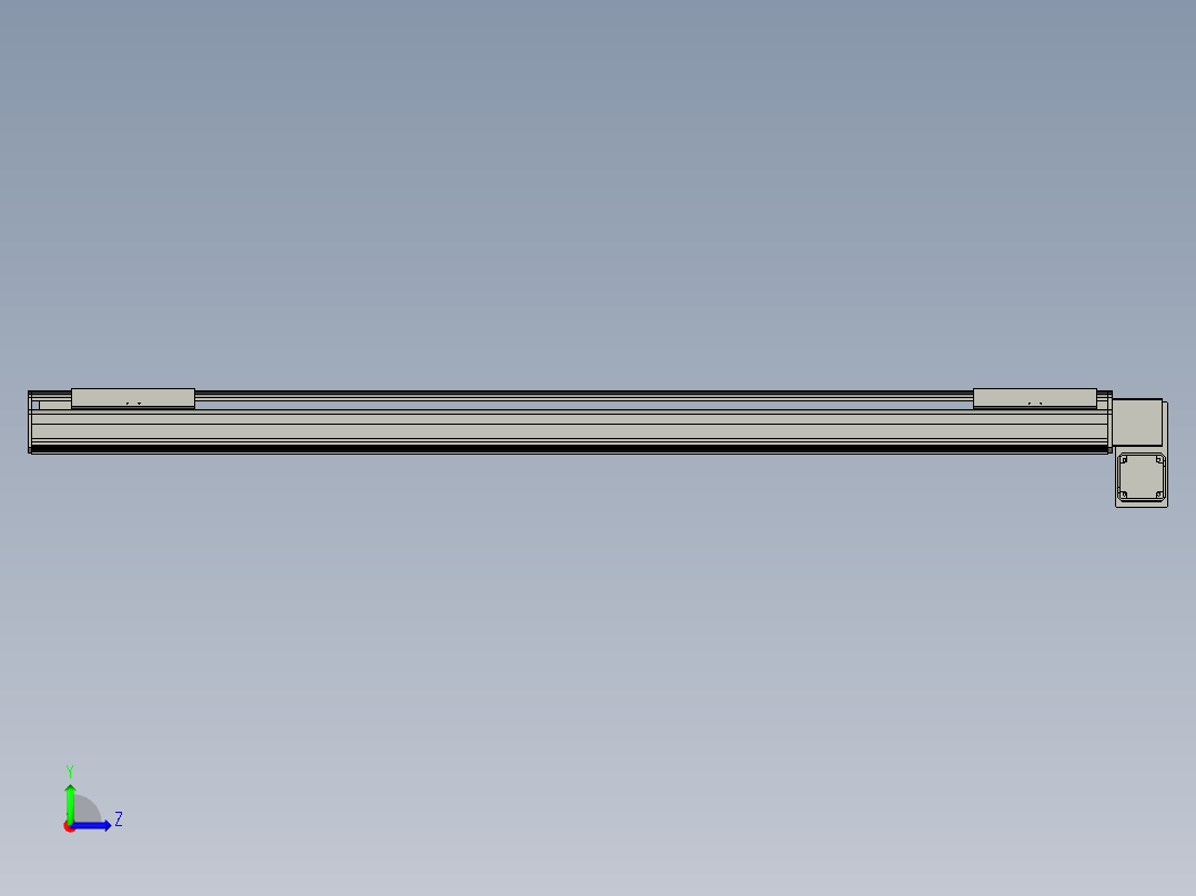 直线模组LHB21-L40-S1650-RD设计图纸左视图