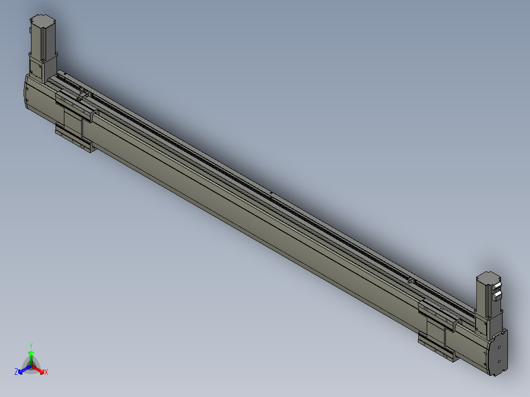 威洛博双电机滑台-VBF14S2-L100-S1300-BLR-P40-C6正等轴测图