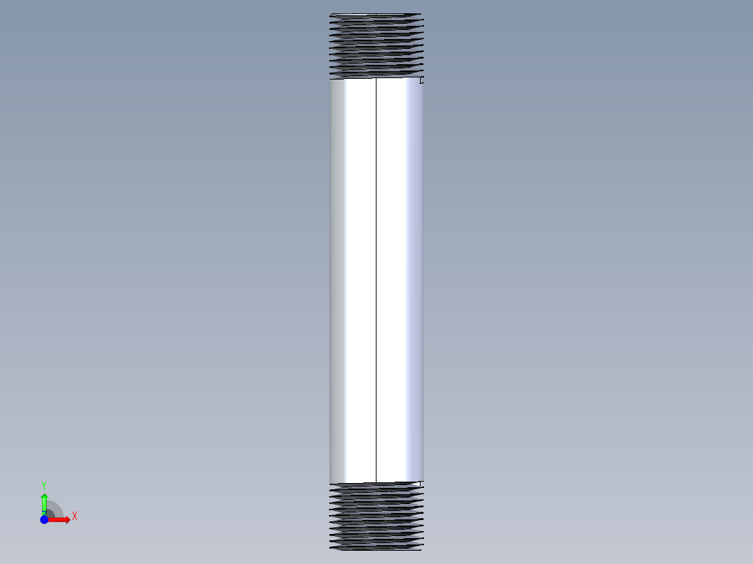 CPVC管件33-Sch80_Nipple_MPTxMPT_9861-109_0.75in x 6in前视图