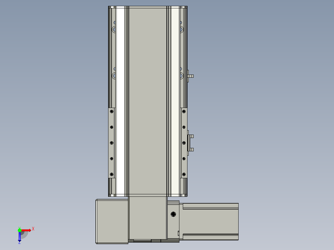直线模组LHB17-L40-S100-LD设计图纸俯视图