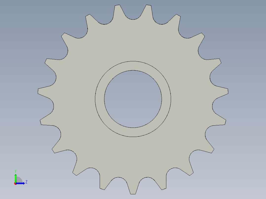 鏈輪惰輪NIS-D-3D多系列多零件图纸模型左视图