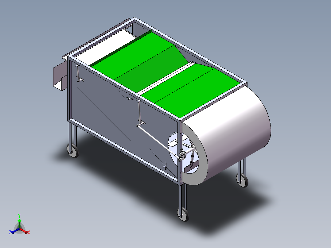 小茴香清选机的设计含三维SW模型=1082590=250ku正等轴测图