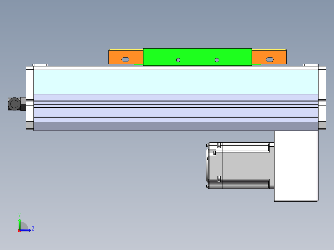 MCH丝杆全封闭MCH17-BM-400W左视图
