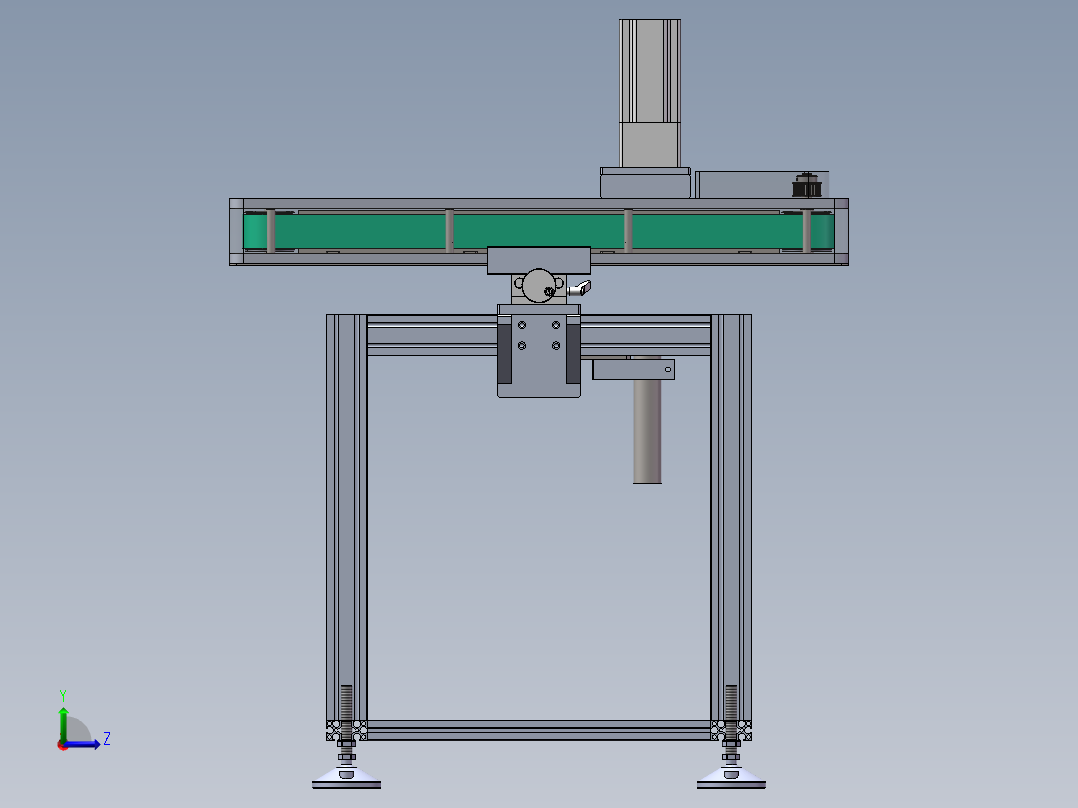 皮带夹持机(sw16可编辑+工程图+bom）左视图