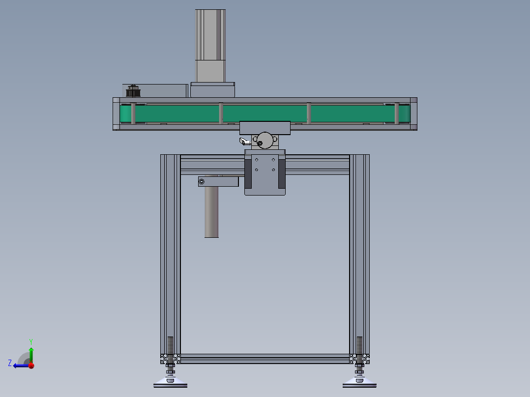 皮带夹持机(sw16可编辑+工程图+bom）右视图
