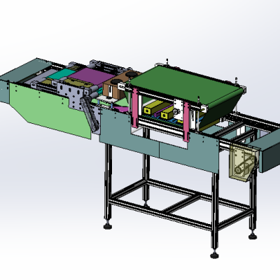 吹风除尘毛刷线、非标自动流水线 3D模型（SolidWorks设计