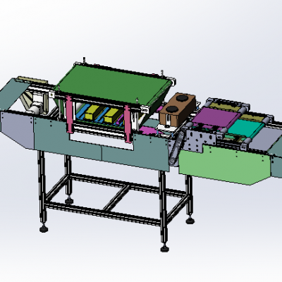 吹风除尘毛刷线、非标自动流水线 3D模型（SolidWorks设计