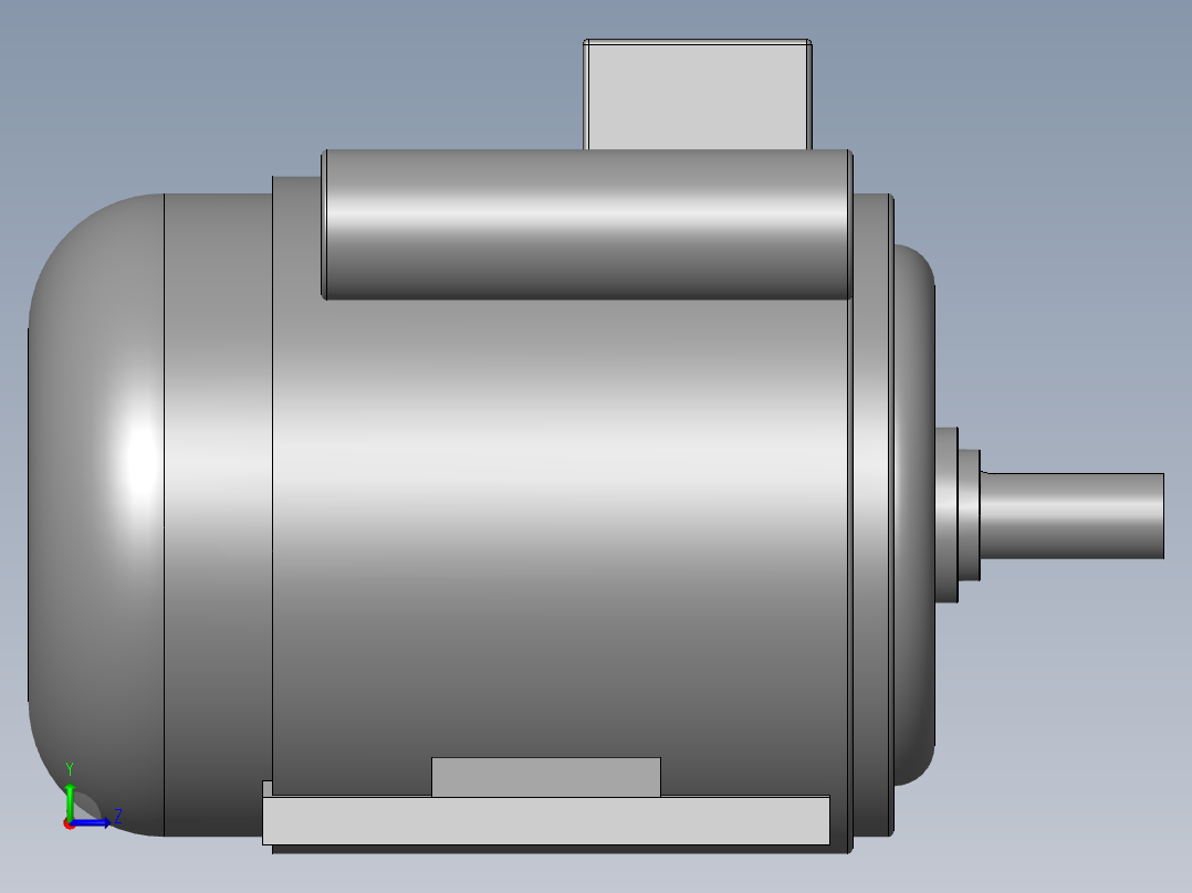 异步电机DJ_YS系列(IP44)_IMB3型_YS-90S-4左视图