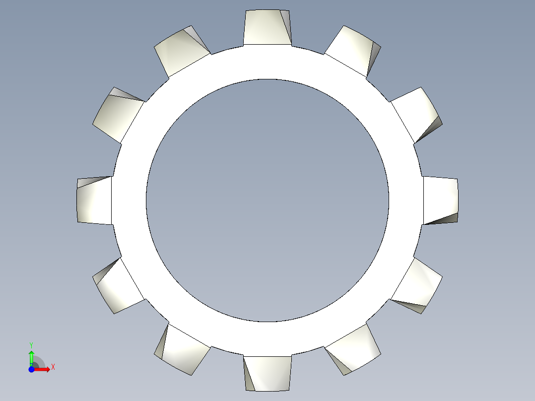 垫圈 外牙锁 公制-EXTERNAL TOOTH LOCK WASHER for M20 SCREW.IGS前视图