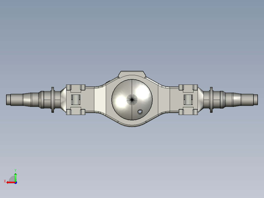 某型号重型卡车驱动桥桥壳216870==200后视图
