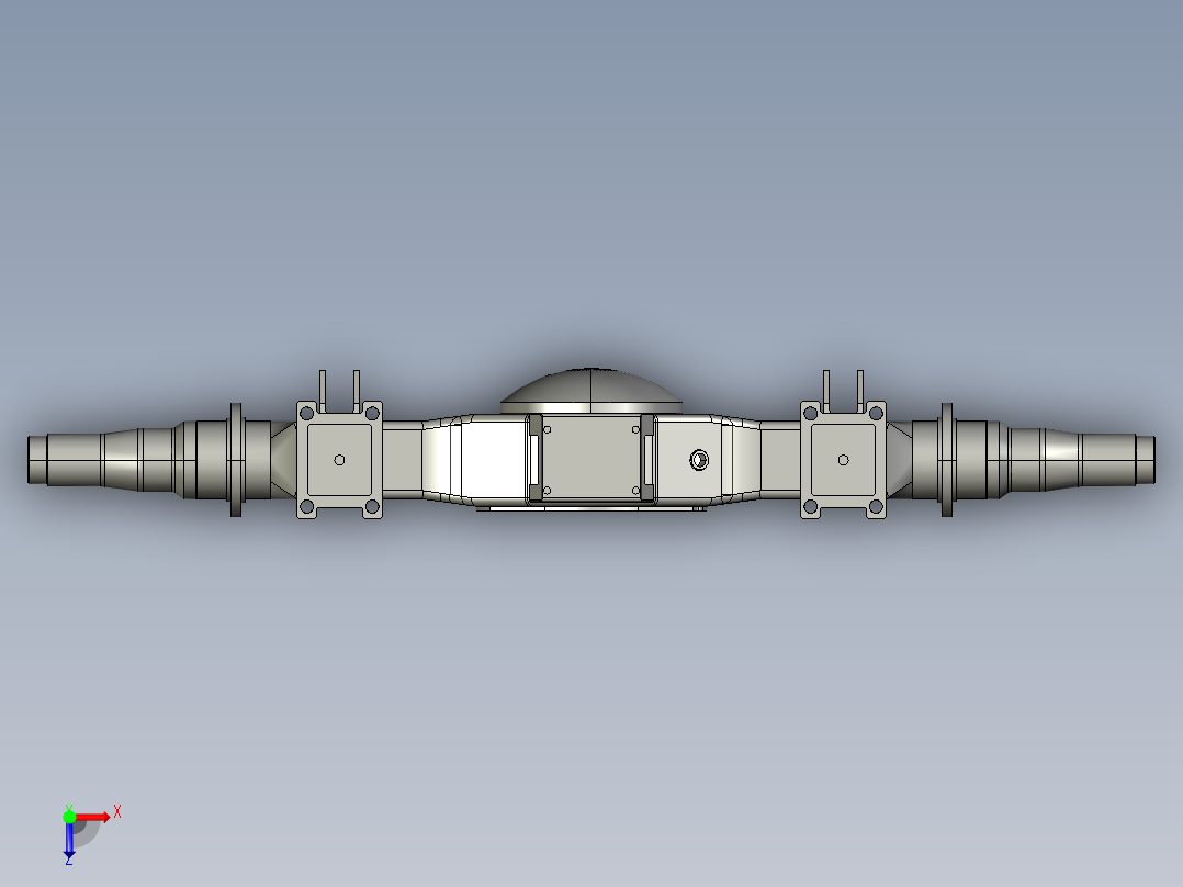 某型号重型卡车驱动桥桥壳216870==200俯视图